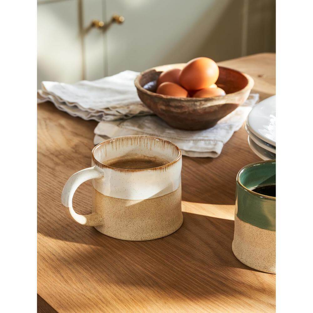 Garden Trading Bladon White Half Glazed Mug
